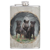 Jagdanger, dappere poster acryl heupfles (Voorkant)