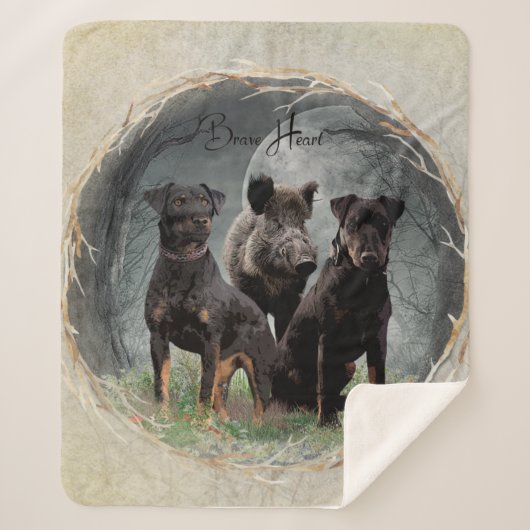 Jagdanger, dappere poster acryl sherpa deken (Voorkant)
