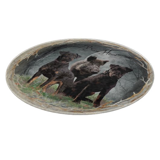 Jagdanger, dappere poster acryl snijplank (Hoek)