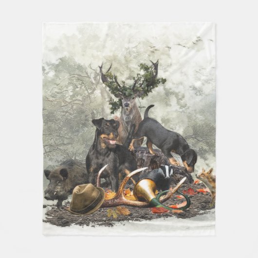 Jagdanger, Duitse jaagterger Fleece Deken (Voorkant)