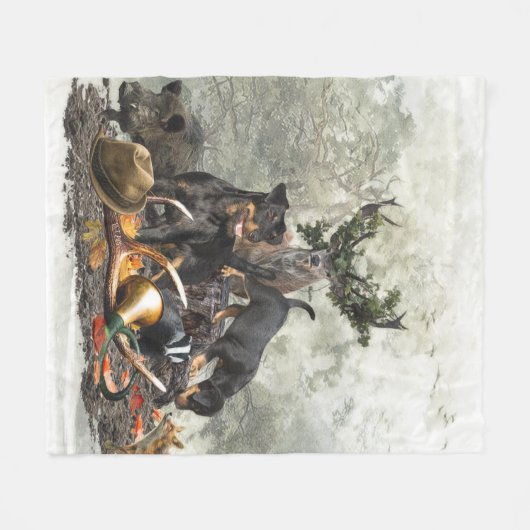 Jagdanger, Duitse jaagterger Fleece Deken (Voorkant (Horizontaal))