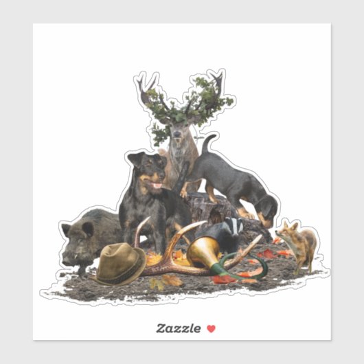 Jagdanger, Duitse jaagterger Sticker (Vel)