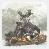 Jagdanger, Duitse jaagterger Vierkante Sticker (Voorkant)