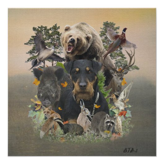 Jagdanger, Duitse jachttapestry Perfect Poster (Voorkant)