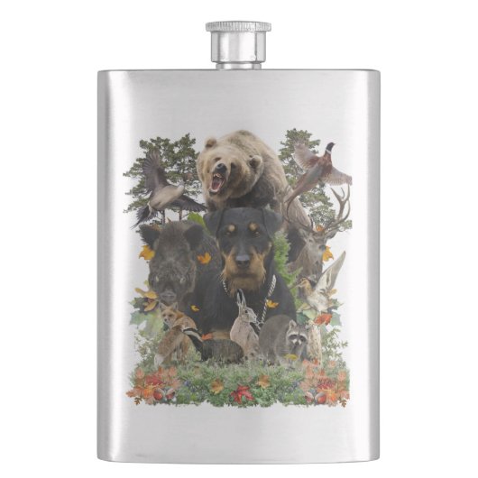 Jagdanger, German Hunting Terrier Tapestry Poste Flacon (Voorkant)