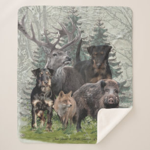 Jagdanger Sticker Outdoor Pillow Fleece Blanket Sherpa Deken
