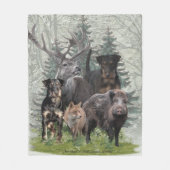 Jagdanger Sticker Outdoor Pillow Fleece Deken (Voorkant)