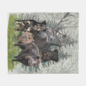 Jagdanger Sticker Outdoor Pillow Fleece Deken (Voorkant (Horizontaal))