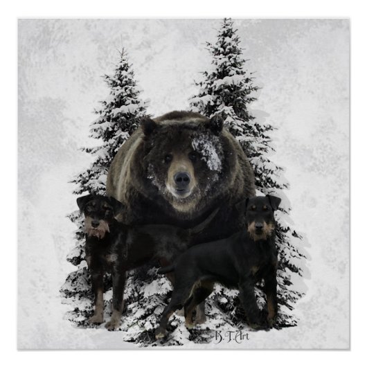 Jagdanger Tapestry Poster Acrylprint triptych (Voorkant)