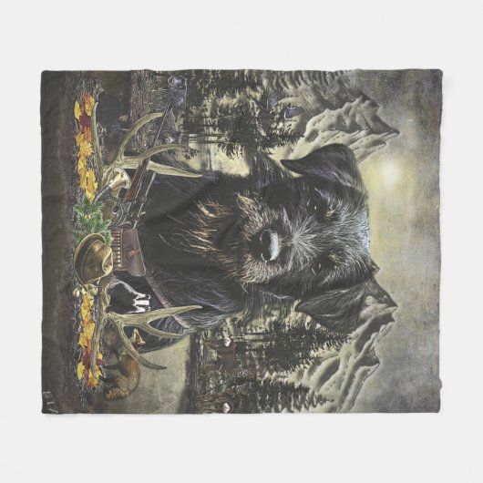 Jagdanger - veelzijdige jachthond fleece deken (Voorkant (Horizontaal))