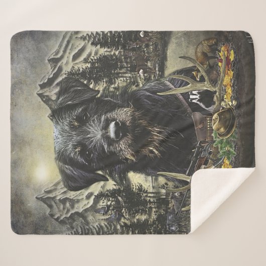 Jagdanger - veelzijdige jachthond sherpa deken (Voorkant (horizontaal))