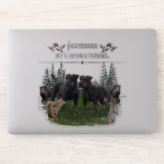 Jagddooder Bo tegen Renbrad Kennel. HP Laptop Skin (Computer)