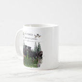 Jagddooder Bo tegen Renbrad Kennel. HP Laptop Skin Koffiemok (Voorkant links)