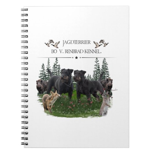 Jagddooder Bo tegen Renbrad Kennel. HP Laptop Skin Notitieboek (Voorkant)