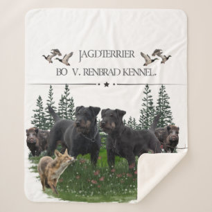 Jagddooder Bo tegen Renbrad Kennel. HP Laptop Skin Sherpa Deken