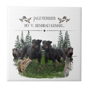 Jagddooder Bo tegen Renbrad Kennel. HP Laptop Skin Tegeltje
