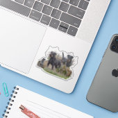 Jagddooder , Bo tegen Renbrad Kennel." Sticker (Laptop met iPhone)