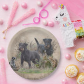 Jagddooder , Bo tegen Renbrad Kennel.' Sticker Papieren Bordje (Feest)