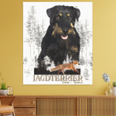 Jagddooder Dakota tegen Renbrad Faux Canvas Print (Insitu (Woonkamer))