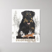 Jagddooder Dakota tegen Renbrad Faux Canvas Print (Voorkant)