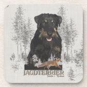 Jagddooder Dakota tegen Renbrad Faux Canvas Print  Bier Onderzetter (Voorkant)