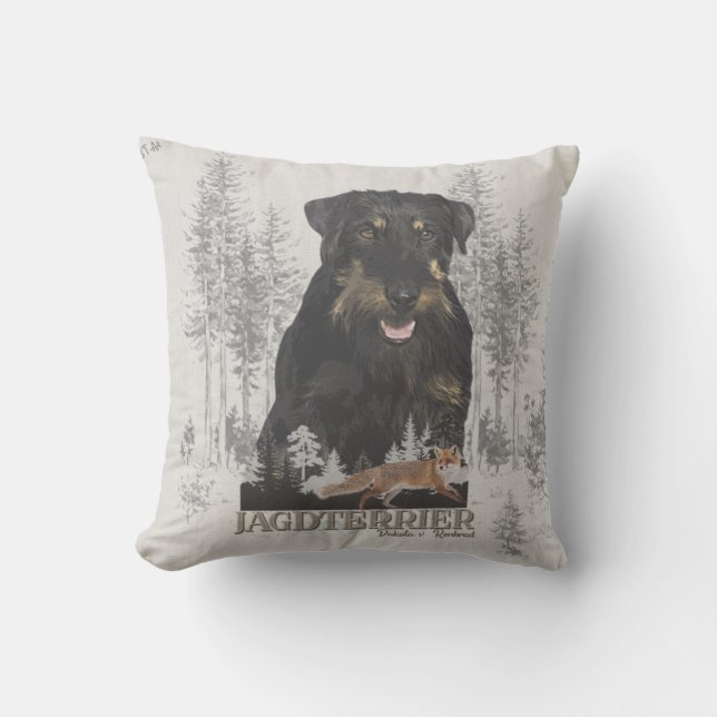 Jagddooder Dakota tegen Renbrad Faux Canvas Print  Buitenkussen (Voorkant)