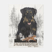 Jagddooder Dakota tegen Renbrad Faux Canvas Print  Fleece Deken (Voorkant)