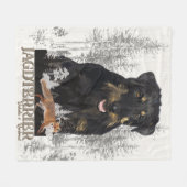 Jagddooder Dakota tegen Renbrad Faux Canvas Print  Fleece Deken (Voorkant (Horizontaal))