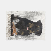 Jagddooder Dakota tegen Renbrad Faux Canvas Print  Fleece Deken (Voorkant (Horizontaal))