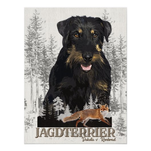 Jagddooder Dakota tegen Renbrad Faux Canvas Print Perfect Poster (Voorkant)