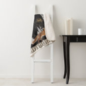 Jagddooder Dakota tegen Renbrad Faux Canvas Print Sherpa Deken (In situ)