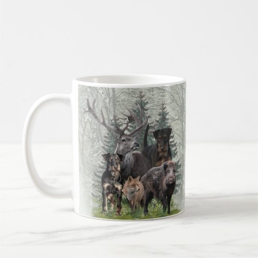 Jagddooder Sticker Button Sleutelhanger Koffie Mok (Links)