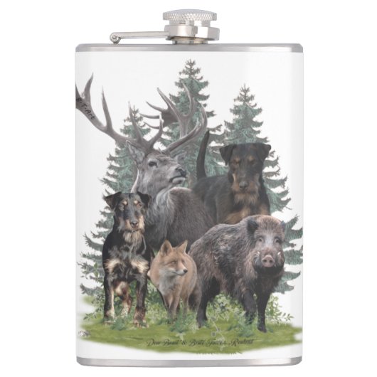 Jagddooder Sticker Button Sleutelhanger Koffie Mok Heupfles (Voorkant)