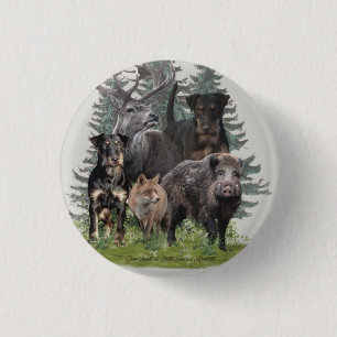 Jagddooder Sticker Ronde Button 3,2 Cm