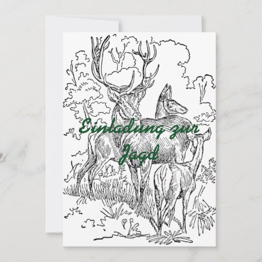 Jagdeinladung 1 kaart (Voorkant)