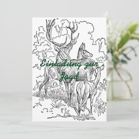 Jagdeinladung 1 kaart (Staand voorkant)