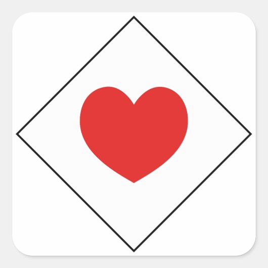 Jagdgeschwader 77 (JG 77) Herz As Insignia Vierkante Sticker (Voorkant)