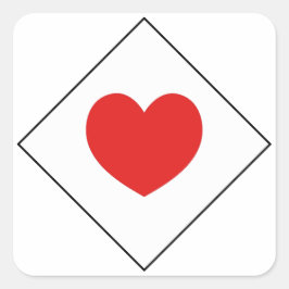 Jagdgeschwader 77 (JG 77) Herz As Insignia Vierkante Sticker