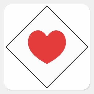 Jagdgeschwader 77 (JG 77) Herz As Insignia Vierkante Sticker