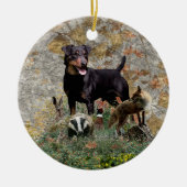 Jagdshier Tapestry Keramisch Ornament (Voorkant)