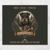Jagdterrier ,  Jacht Logo Bier Etiket (Enkel label)