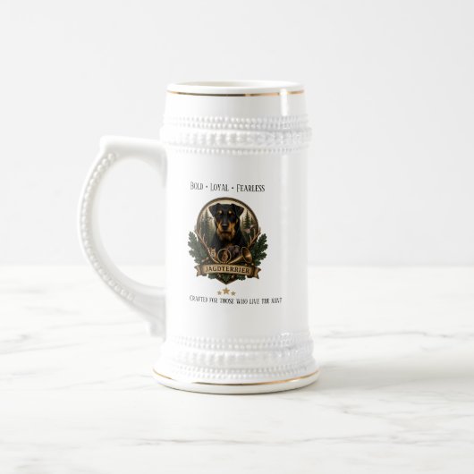 Jagdterriër, Jacht Logo Bierpul (Links)