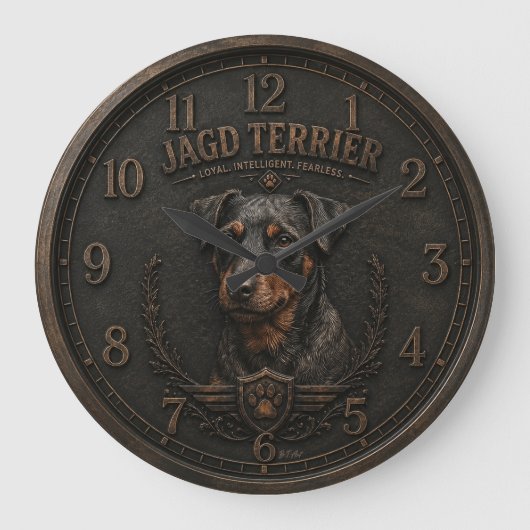 Jagdterrier, Jachtlogo Grote Klok (Voorkant)