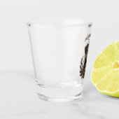 Jagdterrier, Jachtlogo Shot Glas (Links)