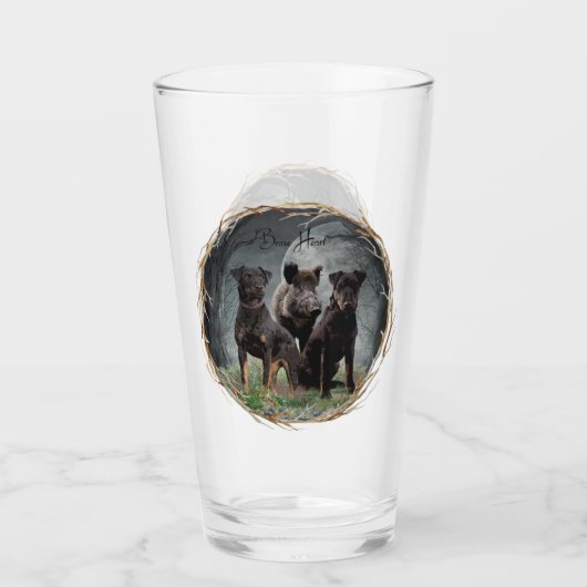 Jagdterrier, moedig hart glas (Achterkant)