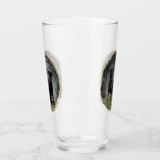 Jagdterrier, moedig hart glas (Links)