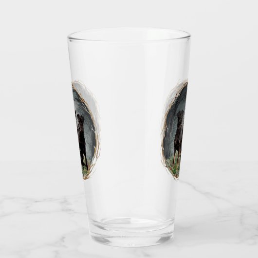 Jagdterrier, moedig hart glas (Rechts)