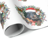 Jagdterrier, Vrolijk kerstfeest Cadeaupapier (Rol Hoek)