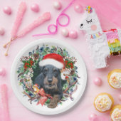 Jagdterrier, Vrolijk kerstfeest Papieren Bordje (Feest)