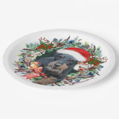 Jagdterrier, Vrolijk kerstfeest Papieren Bordje (Gekanteld)